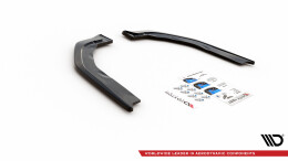 Heck Ansatz Flaps Diffusor V.2 passend für BMW M3 Limousine / Touring G80 / G81 schwarz Hochglanz