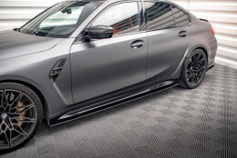 Seitenschweller Ansatz Cup Leisten V.1 passend für BMW M3 Limousine / Touring G80 / G81 schwarz Hochglanz