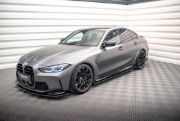 Seitenschweller Ansatz Cup Leisten V.1 passend für BMW M3 Limousine / Touring G80 / G81 schwarz Hochglanz