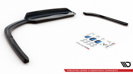 Mittlerer Cup Diffusor DTM Look Heck Ansatz für Opel Insignia Mk2 schwarz Hochglanz