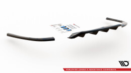 Mittlerer Cup Diffusor Heck Ansatz DTM Look passend für Opel Insignia Mk2 schwarz Hochglanz