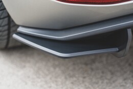 Street Pro Heck Ansatz Flaps V.1 L + R passend für VW Golf 7 GTI schwarz-rot