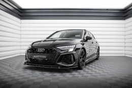 Cup Spoilerlippe Front Ansatz V.1 passend für Audi RS3 Sportback 8Y schwarz Hochglanz