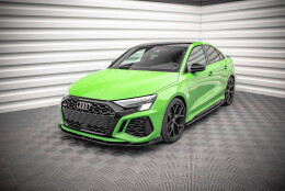 Cup Spoilerlippe Front Ansatz V.2 passend für Audi RS3 Limousine 8Y schwarz Hochglanz