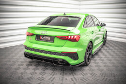 Mittlerer Cup Diffusor Heck Ansatz passend für Audi RS3 Limousine 8Y schwarz Hochglanz