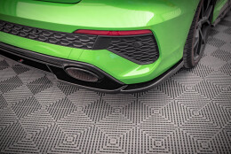 Mittlerer Cup Diffusor Heck Ansatz passend für Audi RS3 Limousine 8Y schwarz Hochglanz