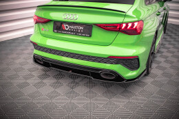 Mittlerer Cup Diffusor Heck Ansatz passend für Audi RS3 Limousine 8Y schwarz Hochglanz