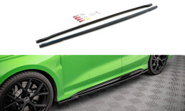 Seitenschweller Ansatz Cup Leisten für Audi RS3 Limousine 8Y schwarz Hochglanz