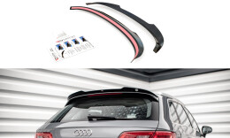 Heck Spoiler Aufsatz Abrisskante passend für Audi A3 Sportback 8V schwarz Hochglanz