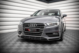 Cup Spoilerlippe Front Ansatz passend für Audi A3 Sportback 8V schwarz Hochglanz
