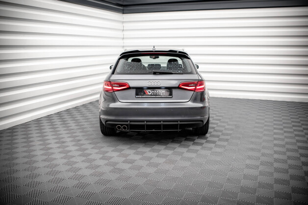 Street Pro Heckschürze Heck Ansatz Diffusor passend für Audi A3 Sportback 8V SCHWARZ