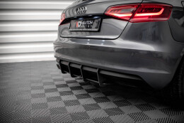 Street Pro Heckschürze Heck Ansatz Diffusor für Audi A3 Sportback 8V SCHWARZ