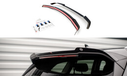 Heck Spoiler Aufsatz Abrisskante passend für Skoda Enyaq iV schwarz Hochglanz