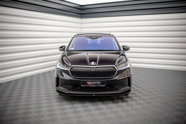 Cup Spoilerlippe Front Ansatz V.1 passend für Skoda Enyaq iV schwarz Hochglanz