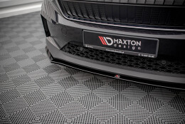 Cup Spoilerlippe Front Ansatz V.1 passend für Skoda Enyaq iV schwarz Hochglanz