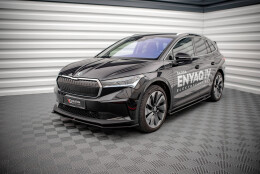 Cup Spoilerlippe Front Ansatz V.1 passend für Skoda Enyaq iV schwarz Hochglanz