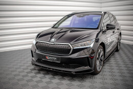 Cup Spoilerlippe Front Ansatz V.2 passend für Skoda Enyaq iV schwarz Hochglanz