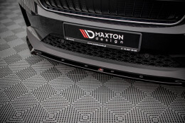 Cup Spoilerlippe Front Ansatz V.2 passend für Skoda Enyaq iV schwarz Hochglanz