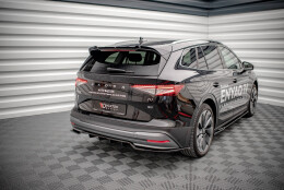 Mittlerer Cup Diffusor Heck Ansatz DTM Look passend für Skoda Enyaq iV schwarz Hochglanz