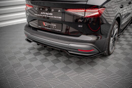 Mittlerer Cup Diffusor Heck Ansatz DTM Look passend für Skoda Enyaq iV schwarz Hochglanz