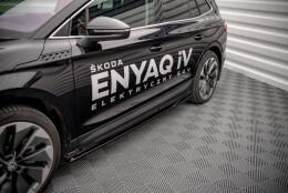 Seitenschweller Ansatz Cup Leisten passend für Skoda Enyaq iV Carbon Look