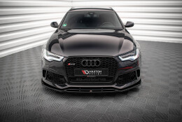 Cup Spoilerlippe Front Ansatz passend für Audi A6 RS6 Look C7 schwarz Hochglanz