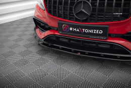 Cup Spoilerlippe Front Ansatz V.1 passend für Mercedes-Benz A45 Aero W176 Facelift schwarz Hochglanz