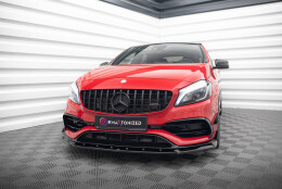 Cup Spoilerlippe Front Ansatz V.1 passend für Mercedes-Benz A45 Aero W176 Facelift schwarz Hochglanz