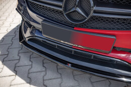 Cup Spoilerlippe Front Ansatz V.2 für Mercedes-Benz A45 Aero W176 Facelift schwarz Hochglanz