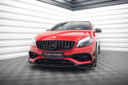 Cup Spoilerlippe Front Ansatz V.2 passend für Mercedes-Benz A45 Aero W176 Facelift schwarz Hochglanz