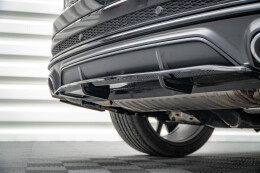 Mittlerer Cup Diffusor Heck Ansatz DTM Look passend für Audi SQ8 Mk1 schwarz Hochglanz