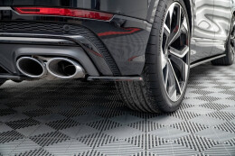 Heck Ansatz Flaps Diffusor für Audi SQ8 Mk1 schwarz Hochglanz