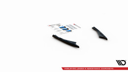 Heck Ansatz Flaps Diffusor passend für Audi SQ8 Mk1 schwarz Hochglanz