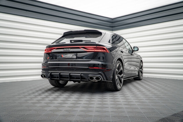 Street Pro Heckschürze Heck Ansatz Diffusor passend für Audi SQ8 / Q8 S-Line Mk1 SCHWARZ