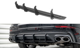 Street Pro Heckschürze Heck Ansatz Diffusor passend für Audi SQ8 / Q8 S-Line Mk1 SCHWARZ