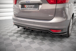 Mittlerer Cup Diffusor Heck Ansatz DTM Look passend für Ford C-Max Mk2 schwarz Hochglanz