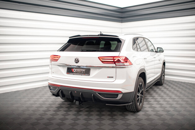 Heck Spoiler Aufsatz Abrisskante passend für VW Atlas Cross Sport schwarz Hochglanz