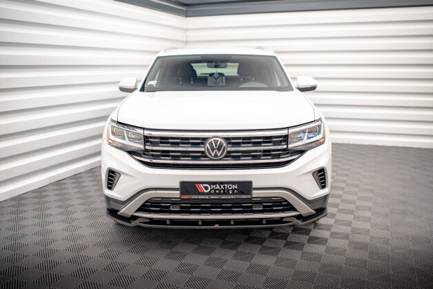 Cup Spoilerlippe Front Ansatz V.1 passend für VW Atlas Cross Sport schwarz Hochglanz