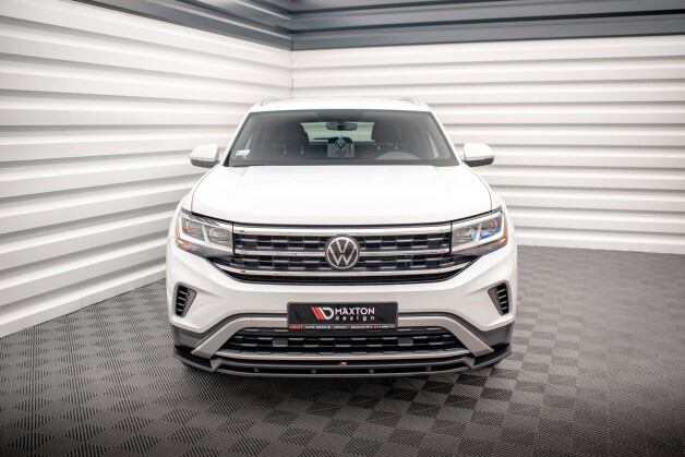 Cup Spoilerlippe Front Ansatz V.2 passend für VW Atlas Cross Sport schwarz Hochglanz