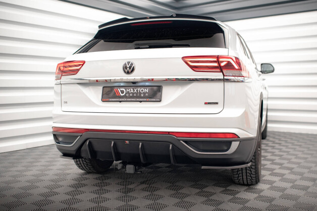 Heck Ansatz Diffusor passend für VW Atlas Cross Sport schwarz Hochglanz