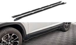 Seitenschweller Ansatz Cup Leisten passend für VW Atlas Cross Sport schwarz Hochglanz