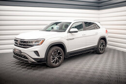Seitenschweller Ansatz Cup Leisten passend für VW Atlas Cross Sport schwarz Hochglanz