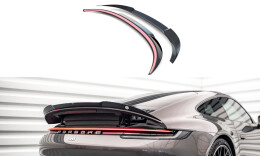 Heck Spoiler Aufsatz Abrisskante passend für Porsche 911 Carrera 4S 992 schwarz Hochglanz