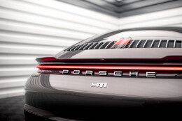 Heck Spoiler Aufsatz Abrisskante passend für Porsche 911 Carrera 4S 992 schwarz Hochglanz