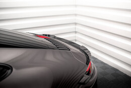 Heck Spoiler Aufsatz Abrisskante passend für Porsche 911 Carrera 4S 992 schwarz Hochglanz