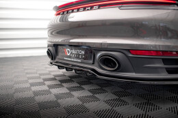 Mittlerer Cup Diffusor Heck Ansatz DTM Look für Porsche 911 Carrera 4S 992 schwarz Hochglanz