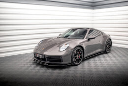 Seitenschweller Ansatz Cup Leisten passend für Porsche 911 Carrera 4S 992 schwarz Hochglanz