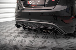 Heck Ansatz Diffusor passend für Ford Fiesta ST (5-Türige version) Mk7 Facelift schwarz Hochglanz