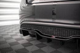 Heck Ansatz Diffusor passend für Ford Fiesta ST (5-Türige version) Mk7 Facelift schwarz Hochglanz