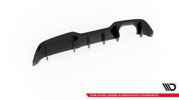 Heck Ansatz Diffusor passend für Ford Fiesta ST (5-Türige version) Mk7 Facelift schwarz Hochglanz